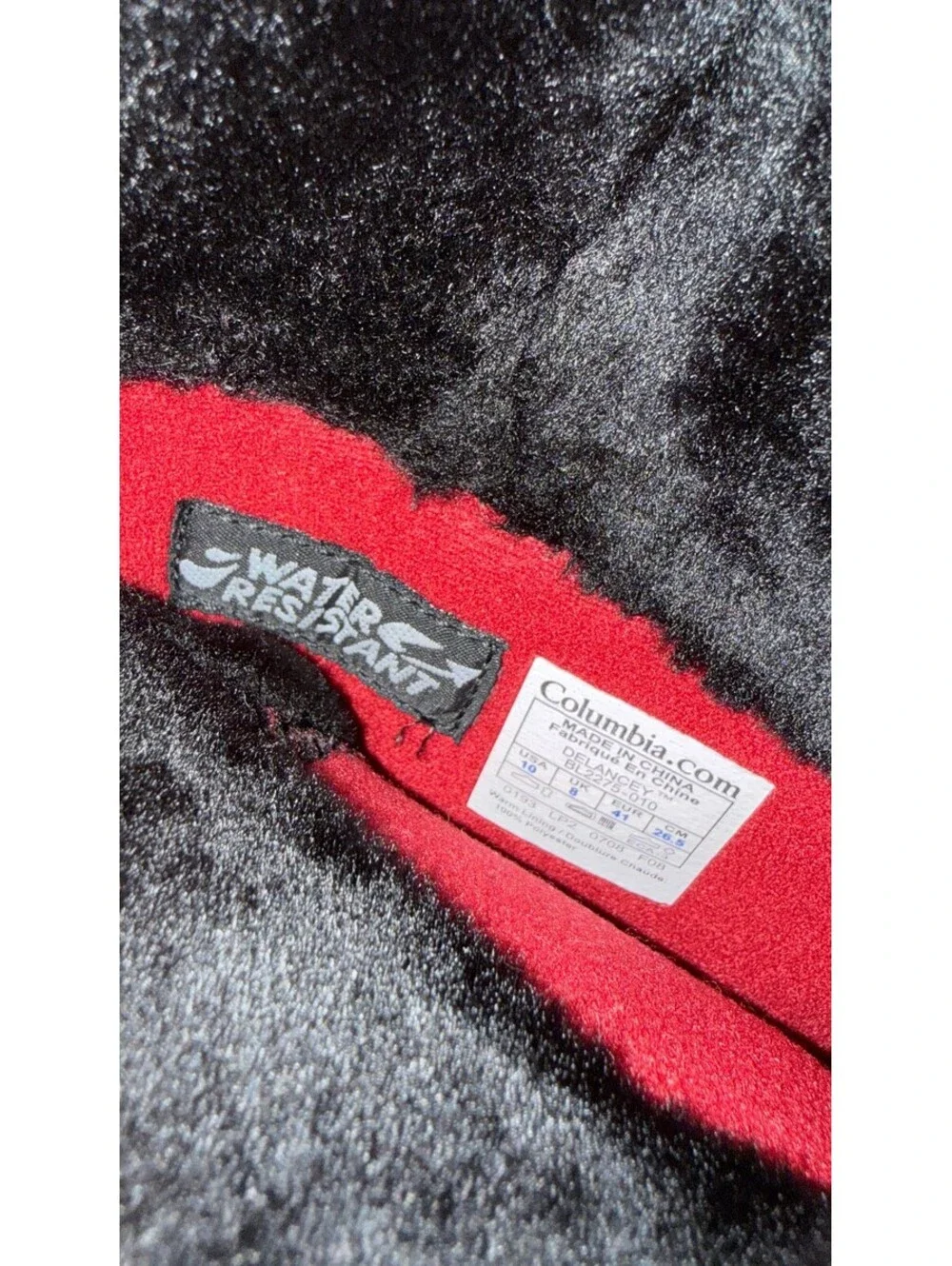 Columbia Black Water Resistant Winter Boots with Fleece Lining